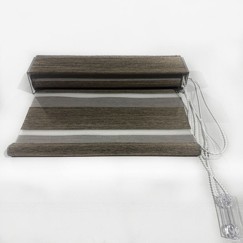 Minimalist Zebra Striped Roller Shade Stylish Polyester Built-In Installation for Home Decor and Commercial Space Renovation manufacture