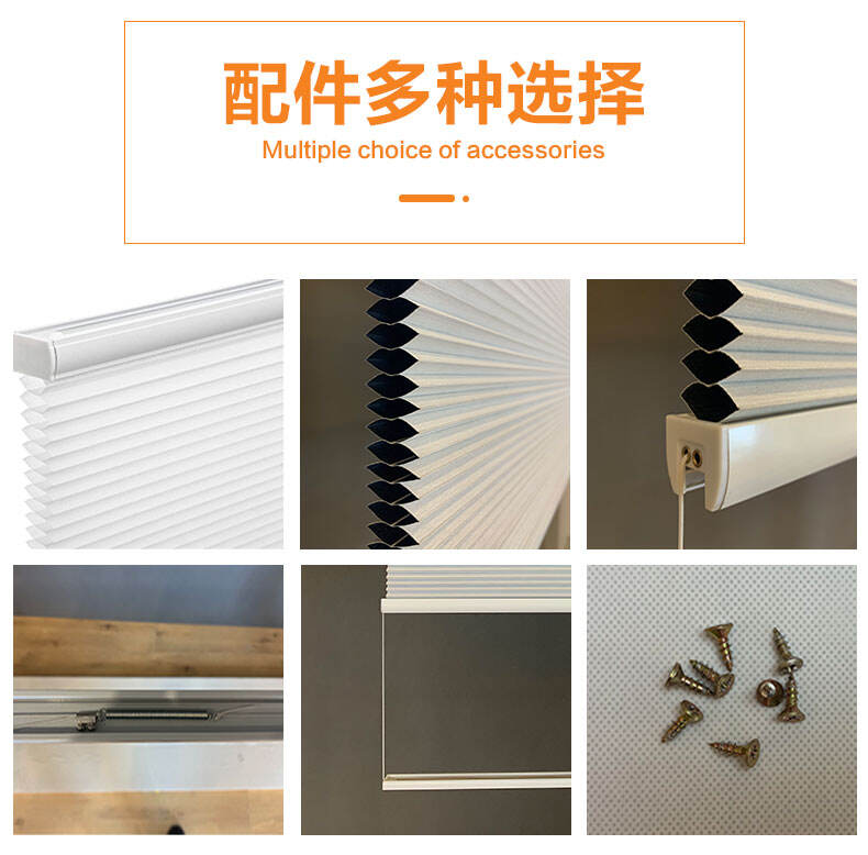 Huasheng Industry Simple Bead Rope Honeycomb Shade Curtain Everyday Use for Home Office Decor Built-in Installation Plain manufacture
