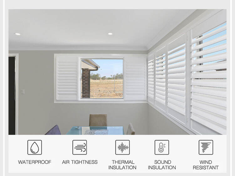 Modern PVC Shutter Components Built-In Electric Format Heat Transfer Printing Technology for Waterproof Shutters manufacture
