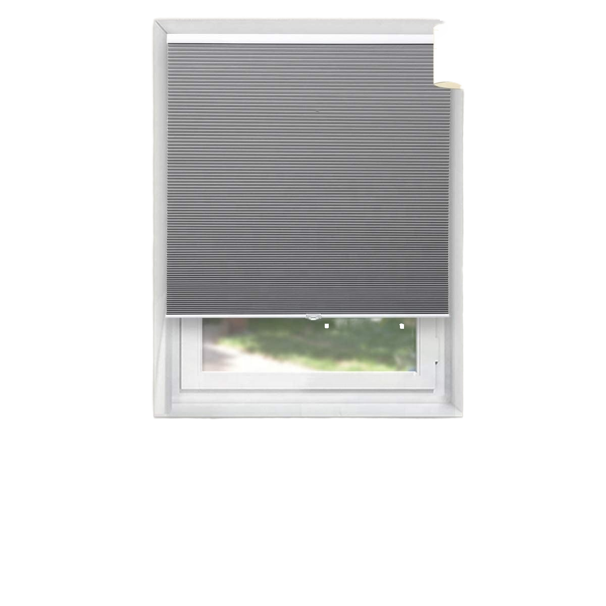 European Style Cordless Paper Shade Top-Down Home Furnishings Light Filtering Fabric Horizontal Rental Housing Use factory