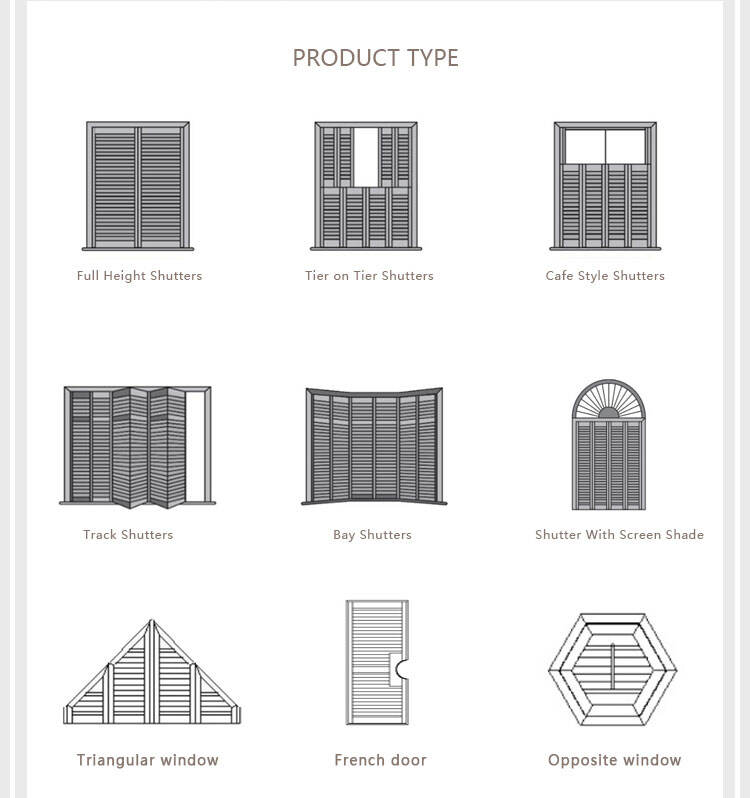 Modern PVC Shutter Components Built-In Electric Format Heat Transfer Printing Technology for Waterproof Shutters factory