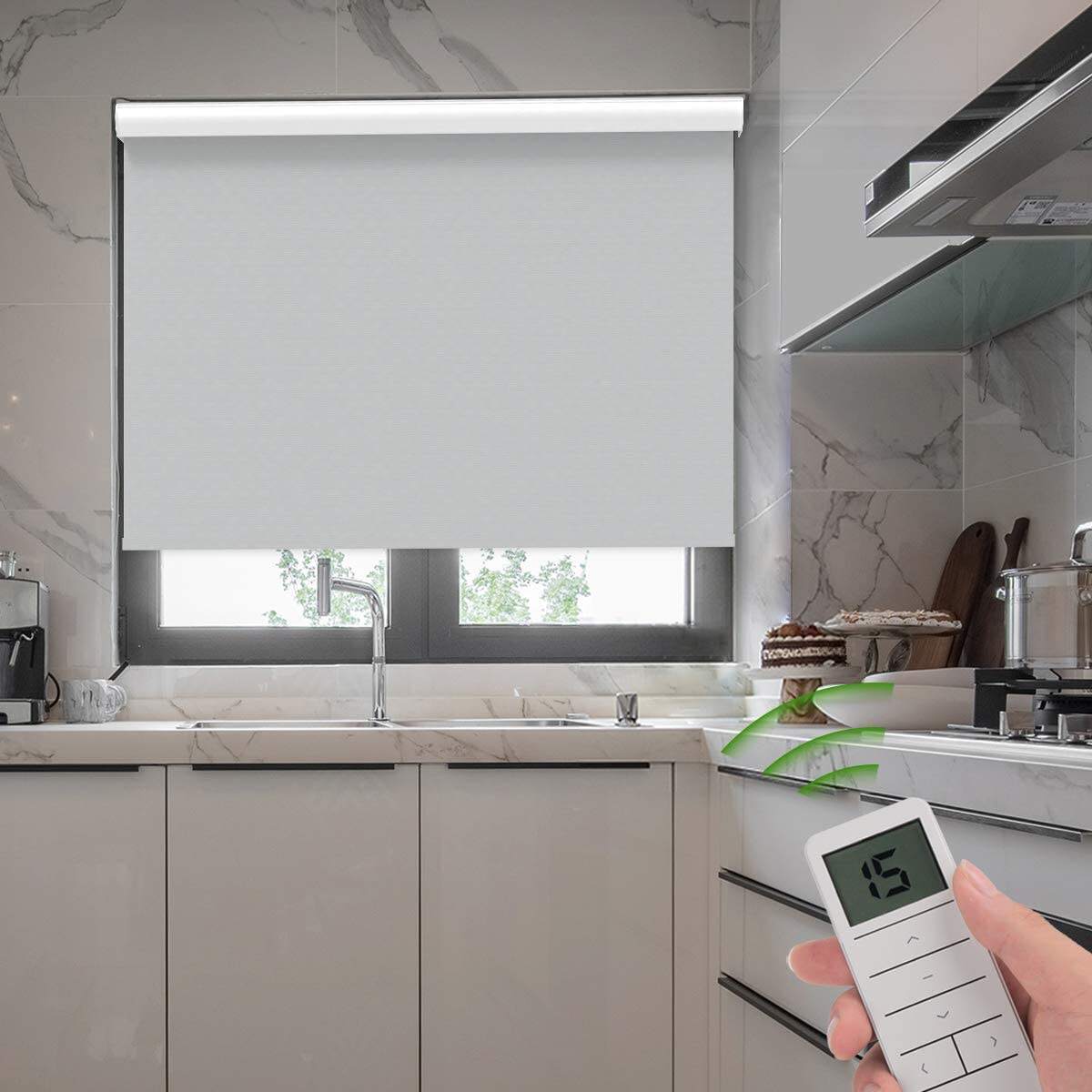High Quality Modern Design Chain Roller Shade for Home/Office Windows Smooth Lifting Durable Rope Built-in Technique manufacture
