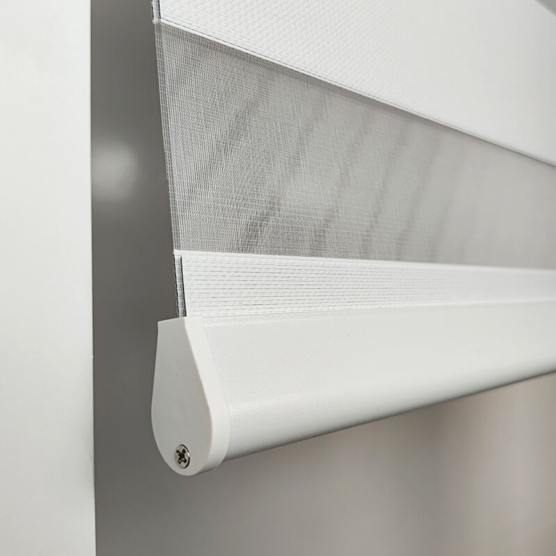 Simple Vertical Pattern Zebra Shade 8mm Chain System for Offices Coffee Shops Homes-Built-in Installation Made Durable Polyester factory