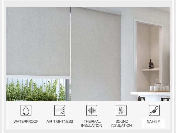 Huasheng Indoor Roller Shade Curtains No-Drill Built-In Installation Made of Regular Fabric Plain Technique Manufacturer Direct supplier