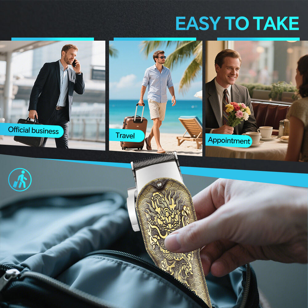 product professional rechargeable electric hair for clipper with adjustable stainless steel blade household use pusher-16