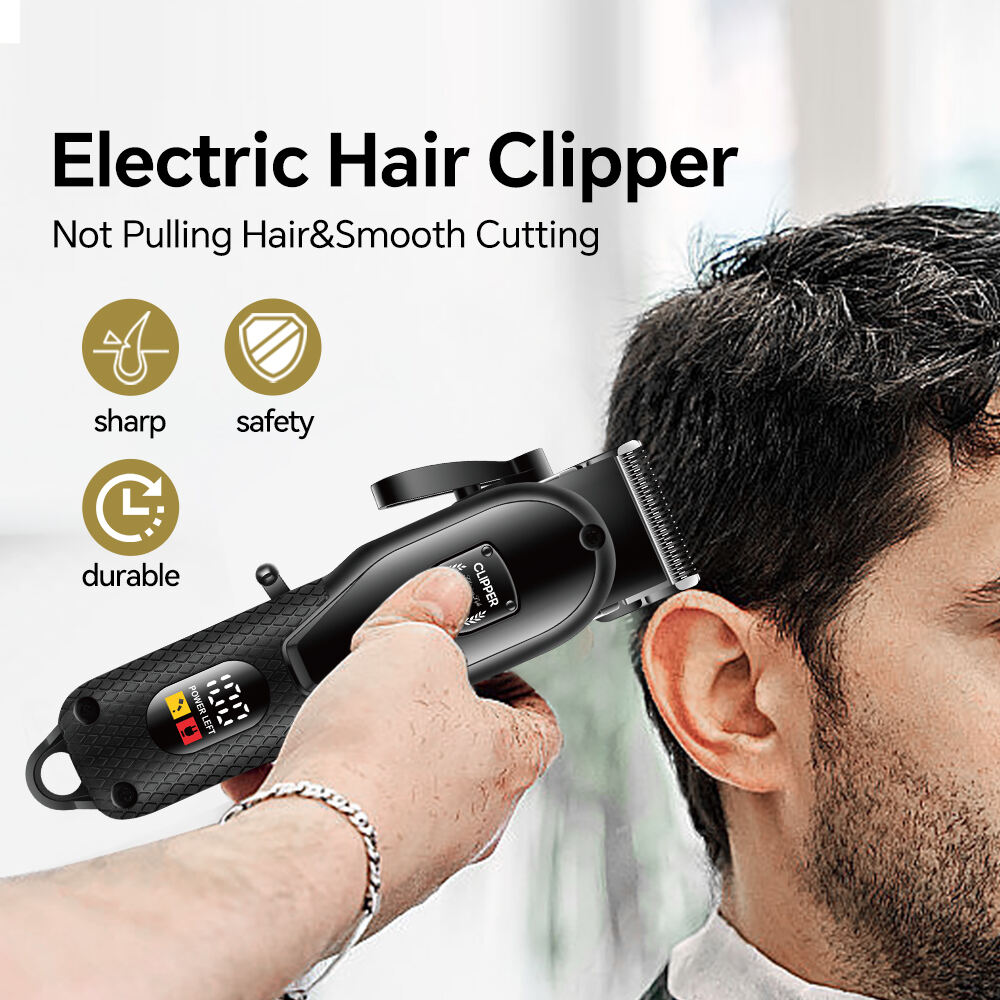 product professional electric adjustable blade head rechargeable electric trimmer pusher hair clipper set-15