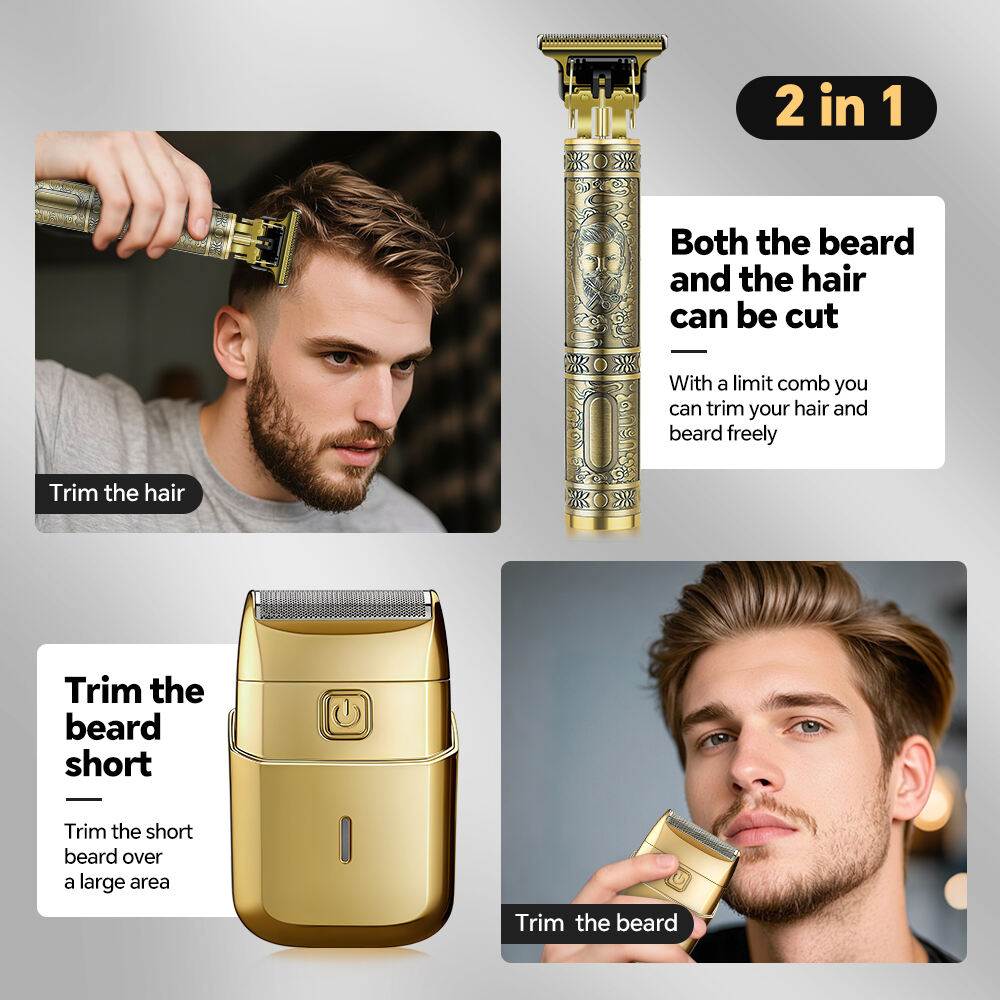 product professional mens hair cutter set high quality rechargeable electric hair for clipper low noise shears portable for home hotel-11