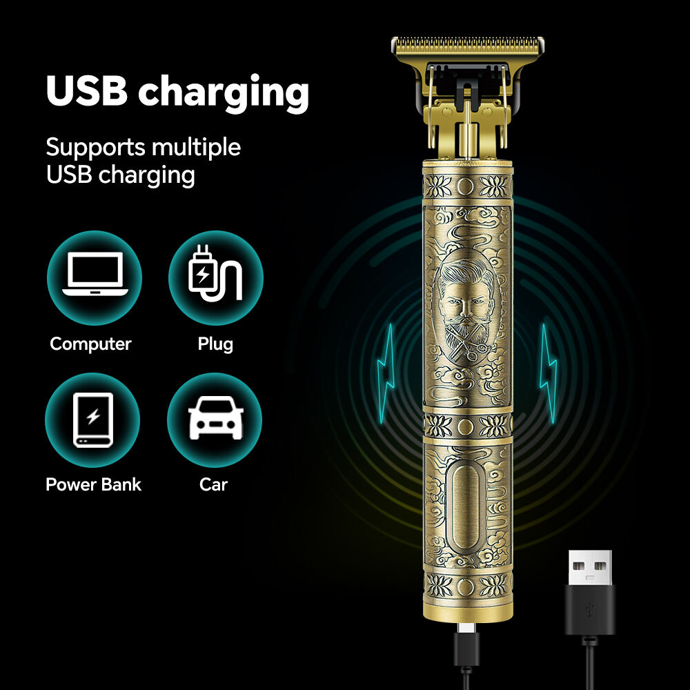 product cordless metal usb rechargeable professional for men electric hair trimmer hair clipper-14