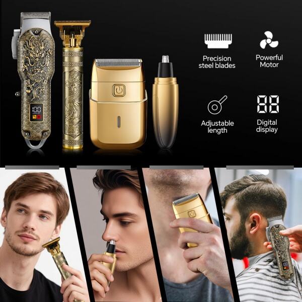 Explore the latest trends in hair clipper sets for barber shops