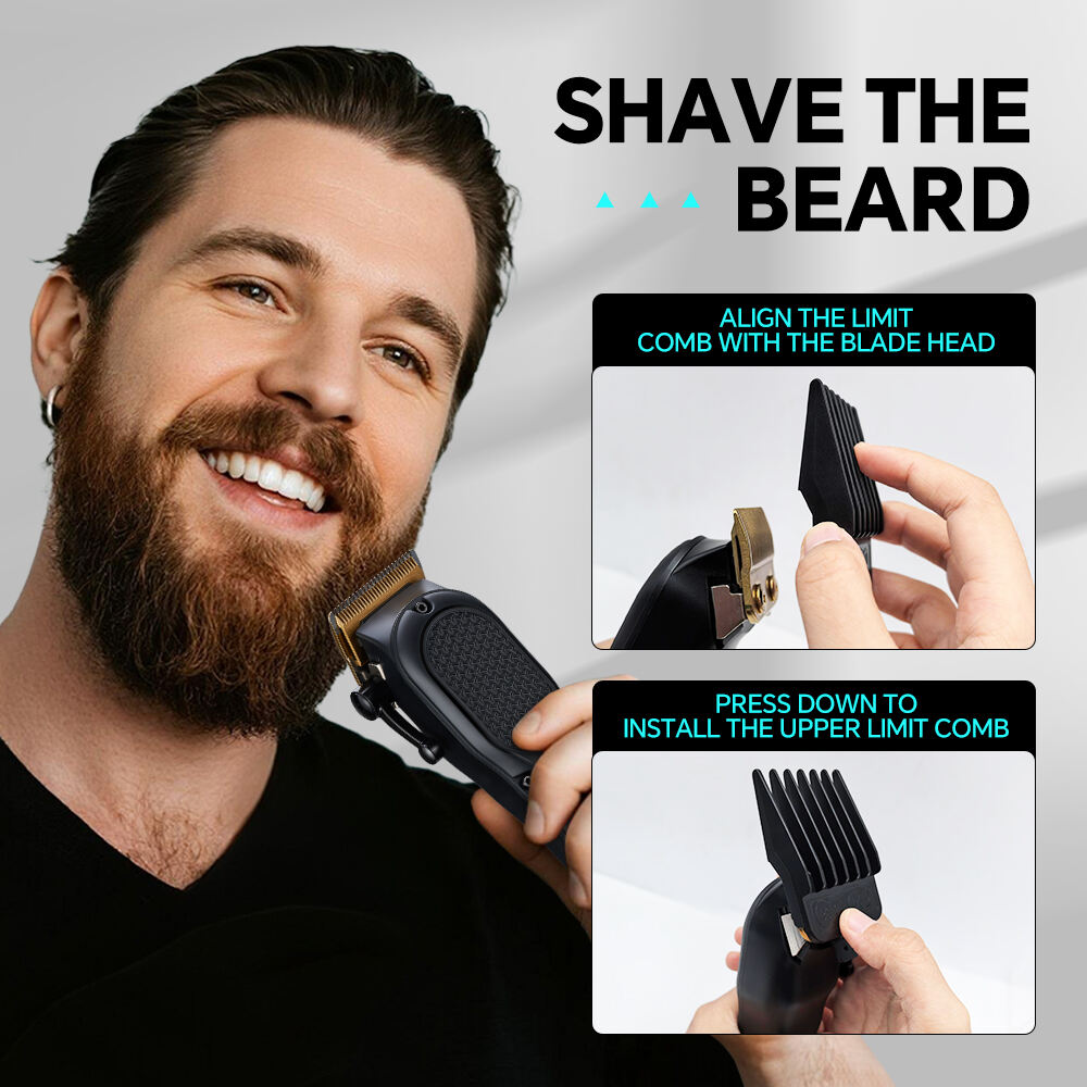 product rechargeable electric hair cut machine for household hotel use new model led display stainless steel english operating791-13