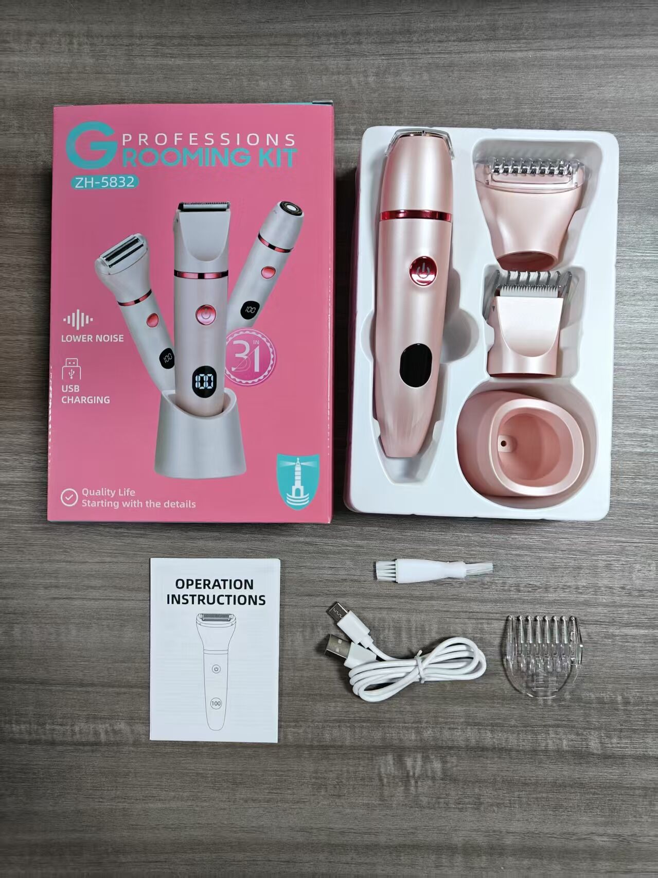 product four in one for shaving eyebrow removal usb charging trimming nose hair new cross border exclusive grooming kit  electric shaver-8