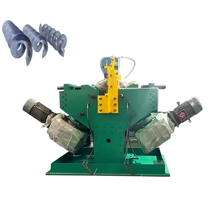 Continuous Spiral Screw Blade Auger Flight Cold Rolling Forming Machine Send to South Africa