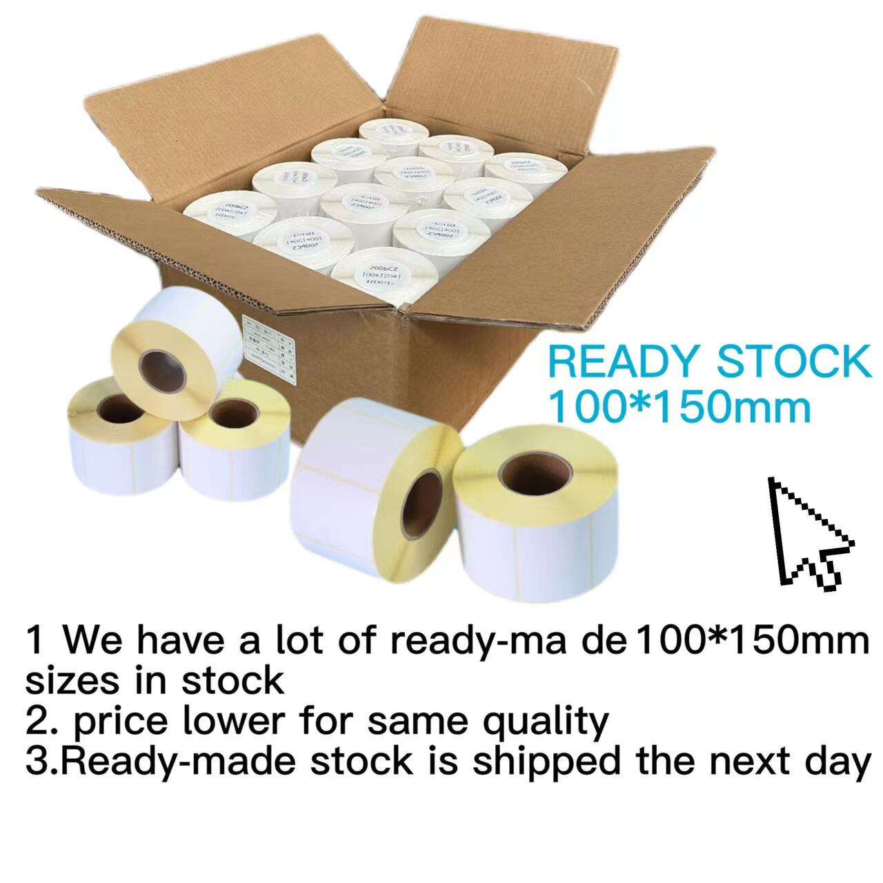 Thermal Label Paper 100*100 80*100 Waterproof Printed for Labels 100*150 factory