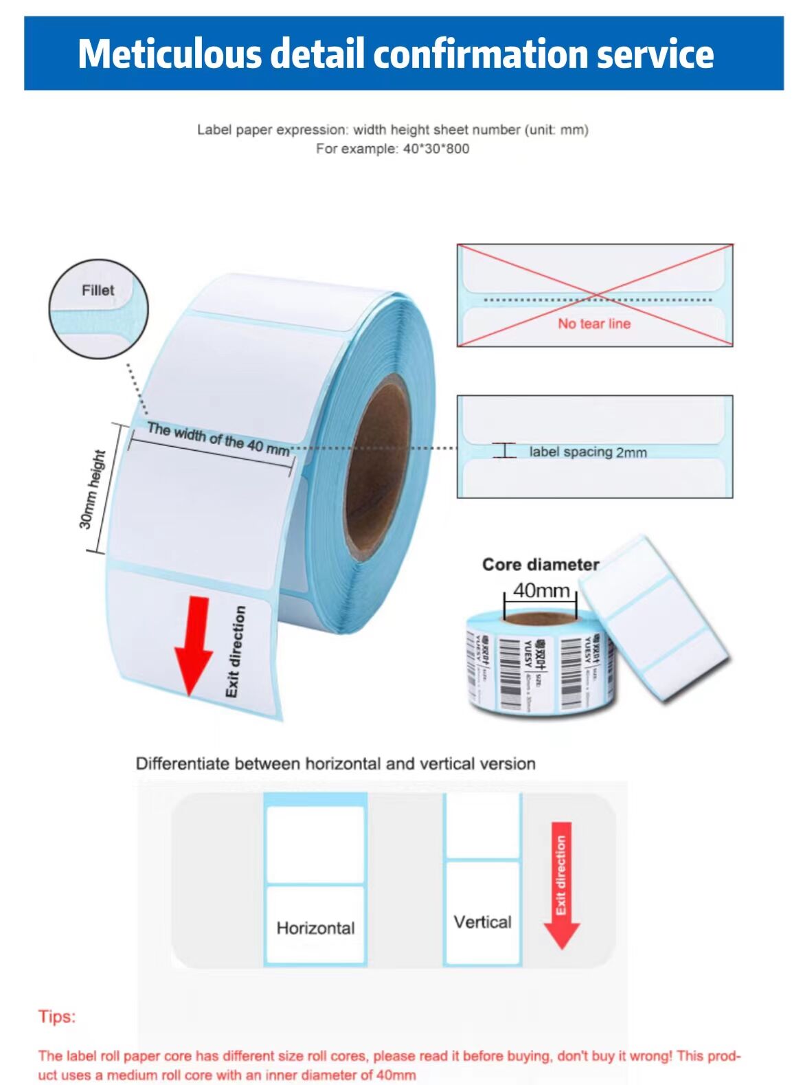 Thermal Label Paper 100*100 80*100 Waterproof Printed for Labels 100*150 details
