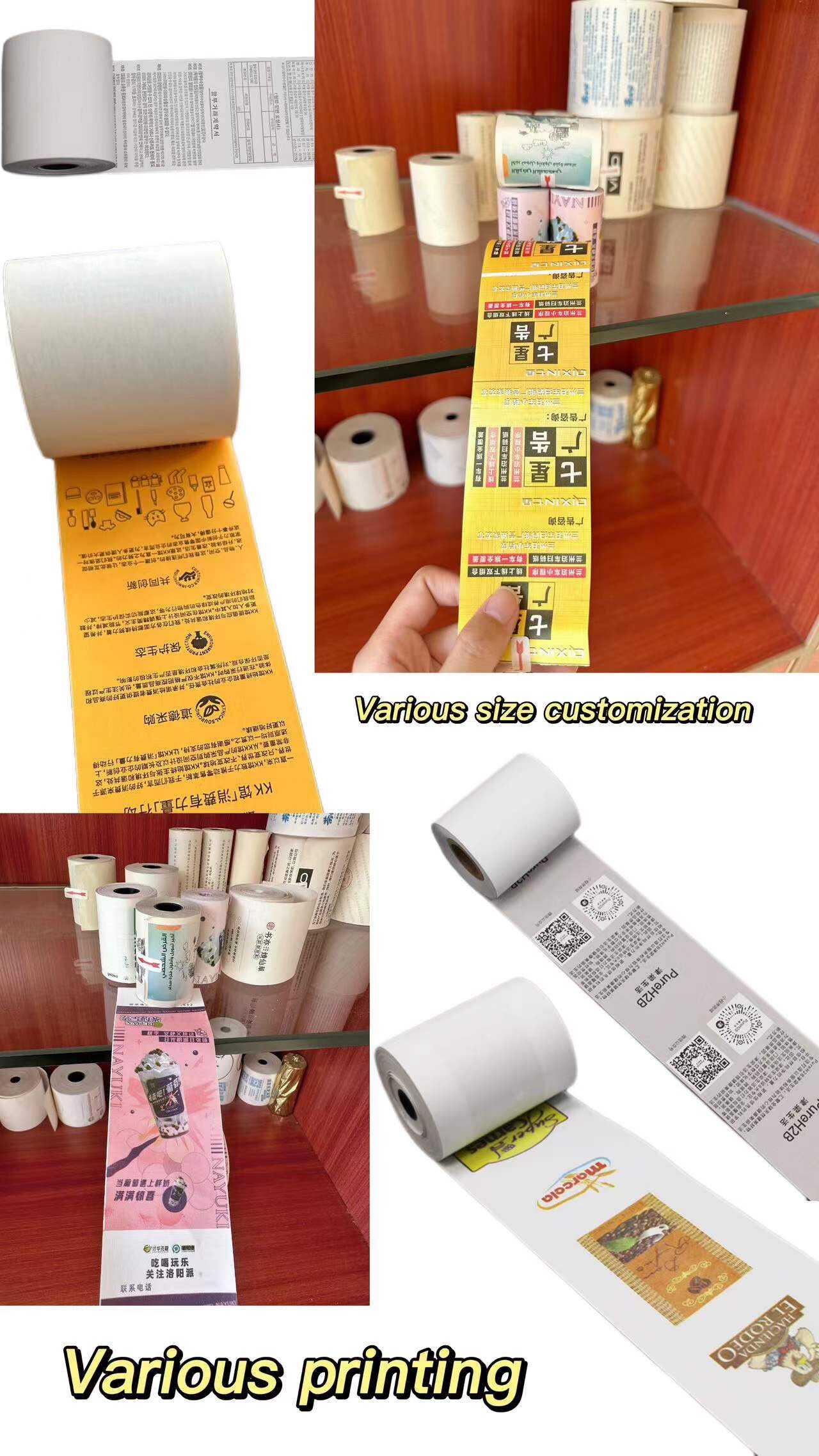 Popular 2023 Thermal Paper 80mm 57mm Supports Custom Patterns Made in China details