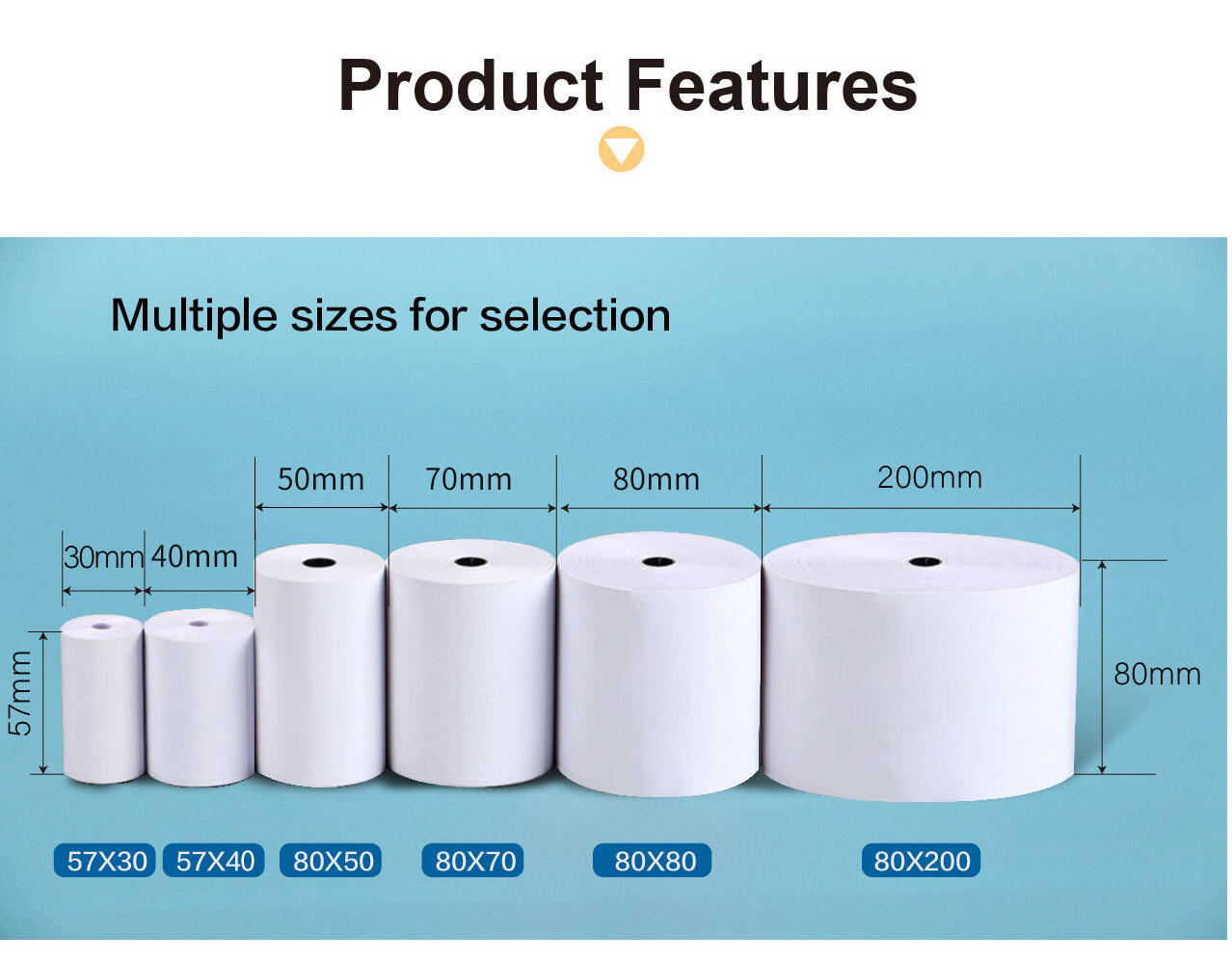 Office Supply Cash Register Thermal Paper Jumbo Rolls Fast Delivery Custom Logo 80mm Paper Roll Free Sample Pos Thermal Paper details