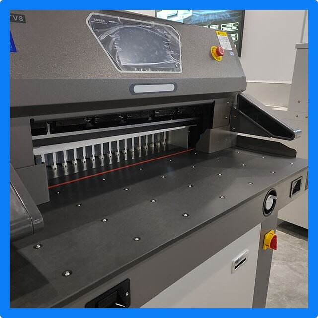 Cut through paper with ease using our heavy-duty guillotine cutter.