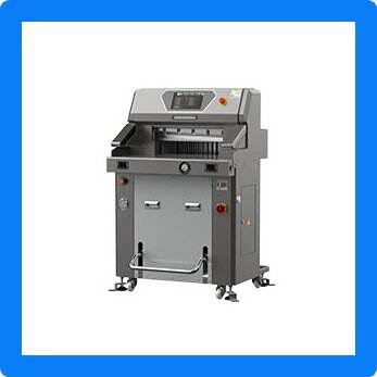 Effortlessly slice through thick stacks of paper with a steel cutter