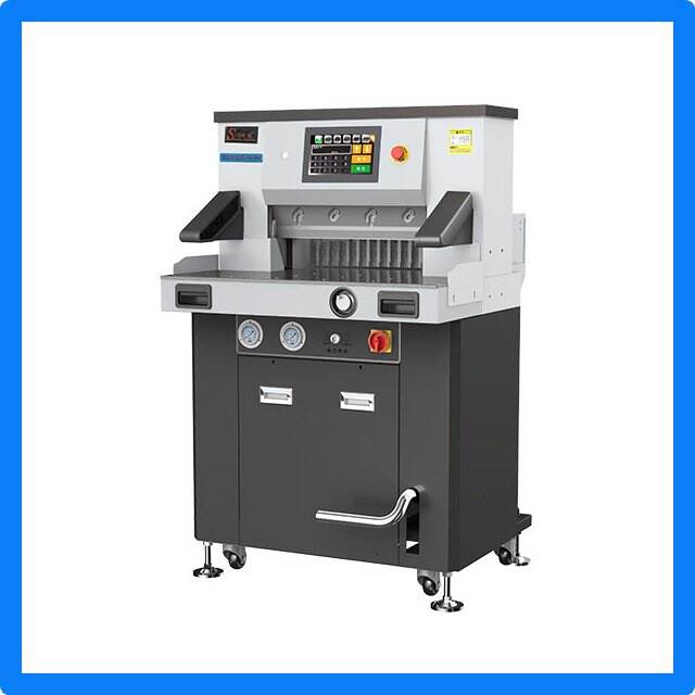 Cut through stacks of paper effortlessly with this heavy-duty machine