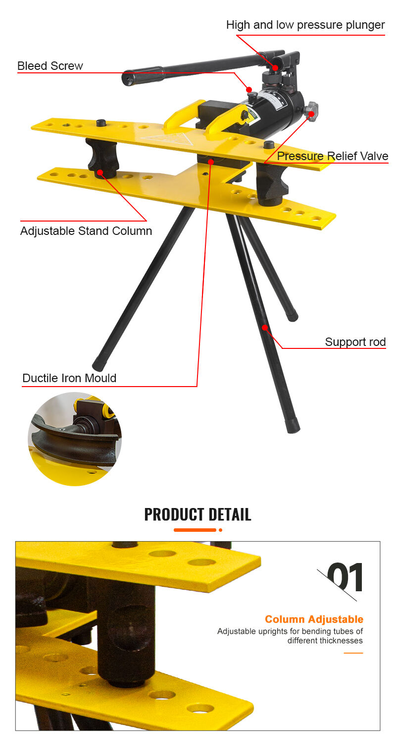 SWG-5 Manual Hydraulic Pipe Bender Hydraulic Bending Machine  Hydraulic Electric Carbon Steel Tube Machine Dobladora De Tubos manufacture