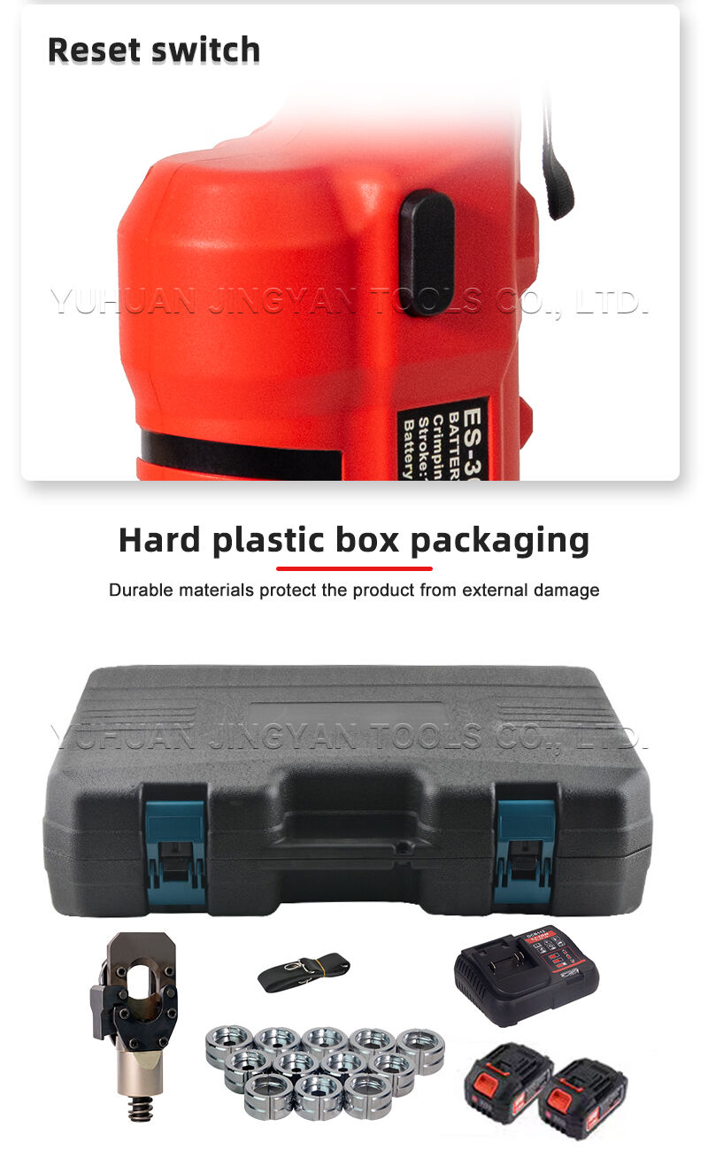ES-400/50A 2-in-1Hydraulic Battery Crimping Tool with Integrated Cable Cutter for Electrical Power supplier