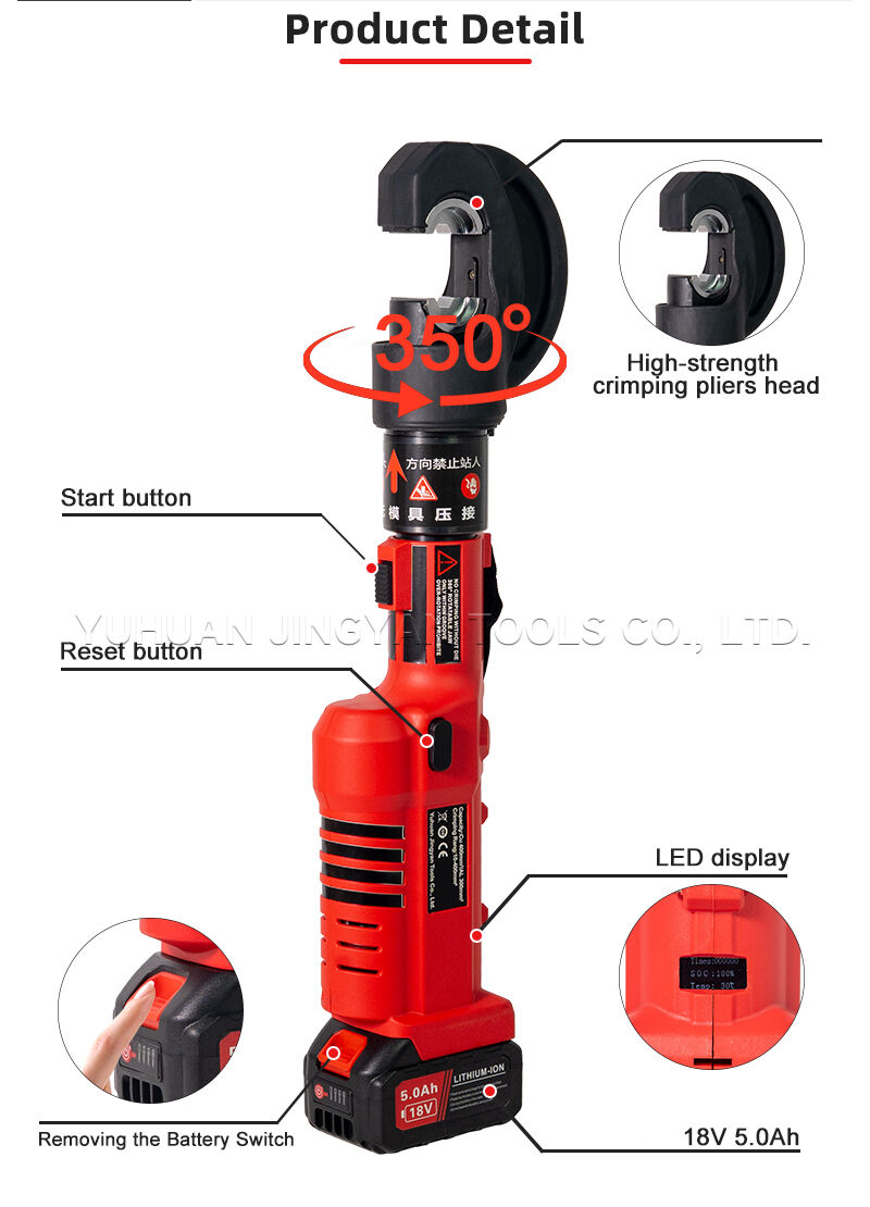 Hot Sale Industrial ES-400 Electric Hydraulic Crimper Crimping 16-400mm² Wires, Cables, Lugs Portable for Utility/Construction details
