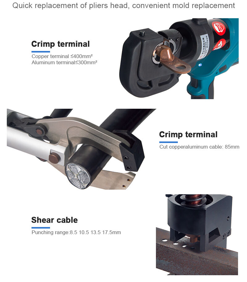 YJEZ-400H Multifunction Electrohydraulic Cable Cutting, Crimping and Punching Three in One manufacture