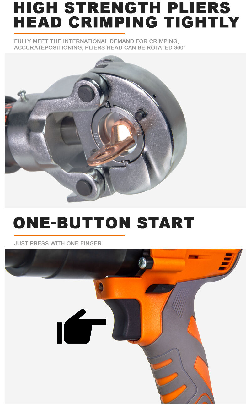 ME-300T Electric Crimping Tool for Cable Lugs Battery Crimper Hydraulic Crimping Tool with 2 Battery manufacture