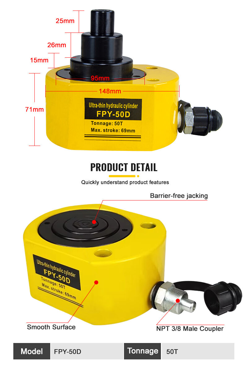FPY-50D 50ton Multistage Hydraulic Cylinder details