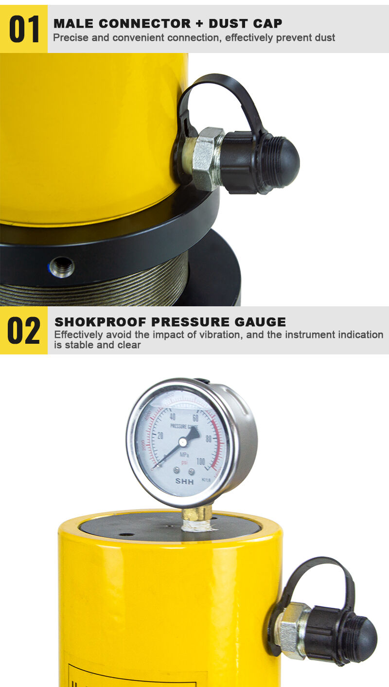 RR-50200 50Ton 200mm Stroke Lock Nut Hydraulic Press Cylinder supplier