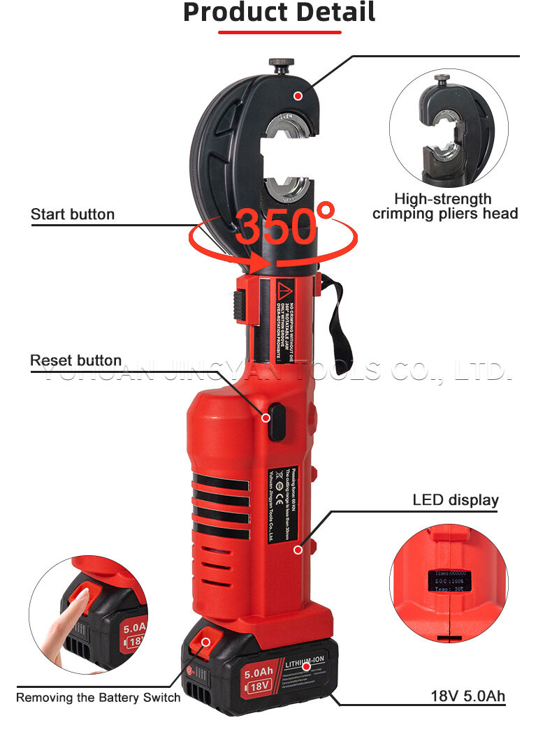 Electric Hydraulic Crimper Cutter ES-300C/30C 18V Battery Powered Compression Tool for Cable Lugs manufacture