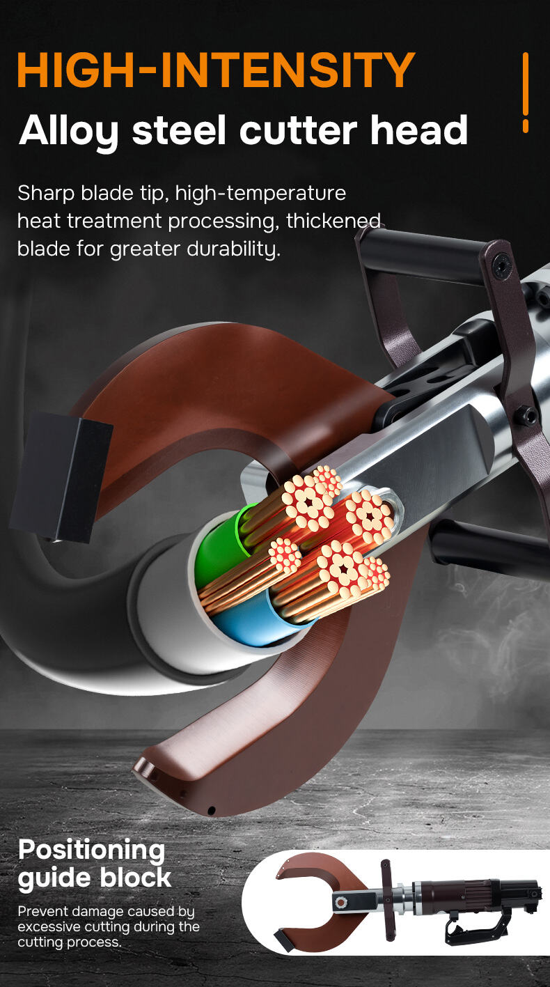 JP-A-120C Capacity 120mm Hydraulic Cable Cutter Cuts Copper, Aluminum, Steel Cables with 25 Tons Force details