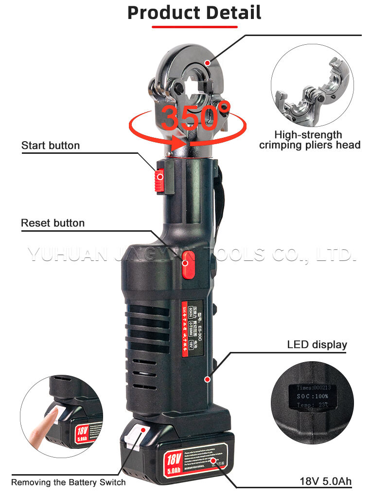 ES-300/30C 60KN Electric Hydraulic Tool Kit Dual-Head All-in-One Crimping and Cutting Kit for Copper Aluminum Lugs up to 300mm² supplier
