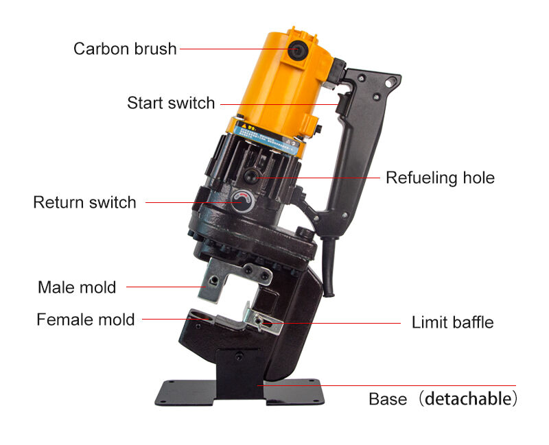 High Precision MHP-20S Electric Powered Industrial Hydraulic Punch Press for Angle Steel Metal Fabrication details