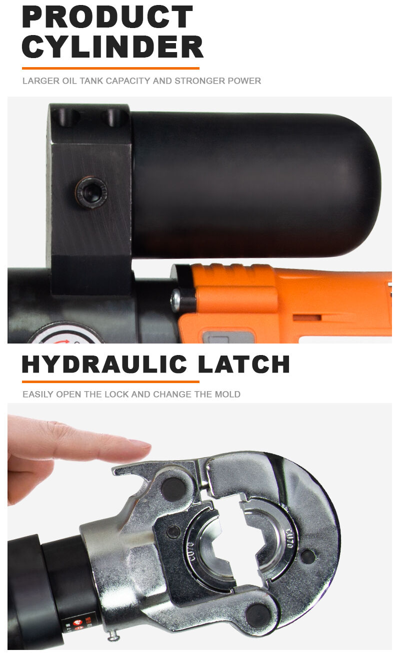 ME-300T Electric Crimping Tool for Cable Lugs Battery Crimper Hydraulic Crimping Tool with 2 Battery manufacture