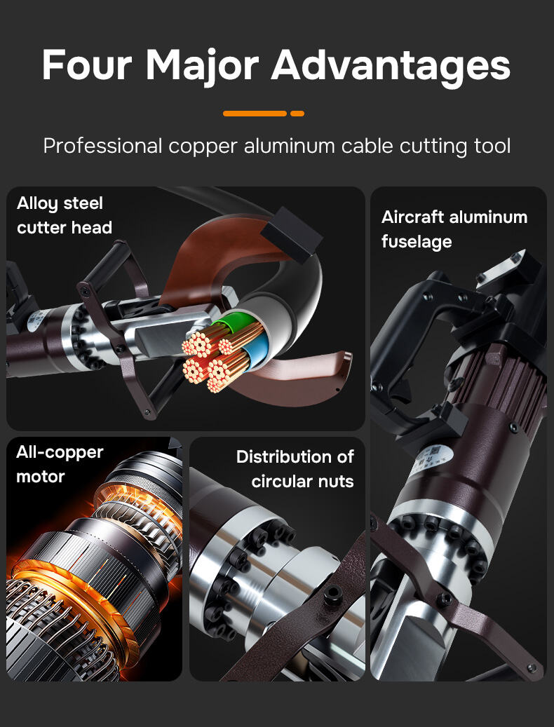 JP-A-120C Capacity 120mm Hydraulic Cable Cutter Cuts Copper, Aluminum, Steel Cables with 25 Tons Force factory