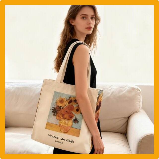 Durable and stylish canvas tote bag with zipper for all your daily essentials
