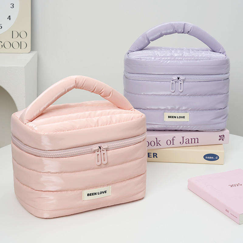 storing makeup, skincare, and beauty tools in one stylish bag