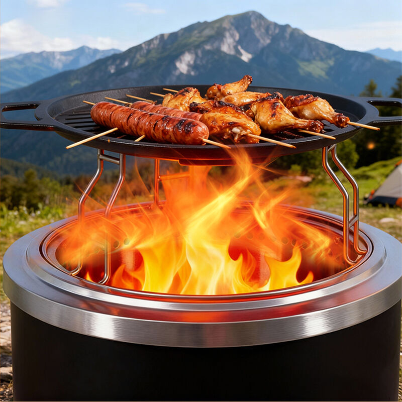 Home Smokeless Outdoor Stove for Wood Fires Portable Brazier Easy Clean Bonfire with Removable Ash Pan Barbecue Stoves details