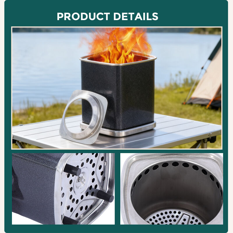 Robust Stainless Steel Tabletop Smokeless Fire Pit for Safe and Enjoyable Camping Trips supplier