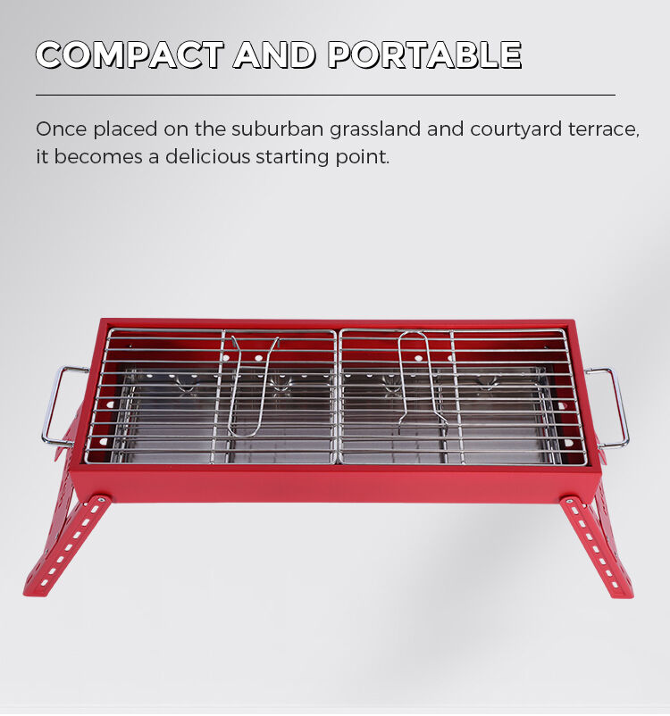product hot selling foldable portable stainless steel charcoal grill for outdoor charcoal barbecue grill for picnics and hiking-4