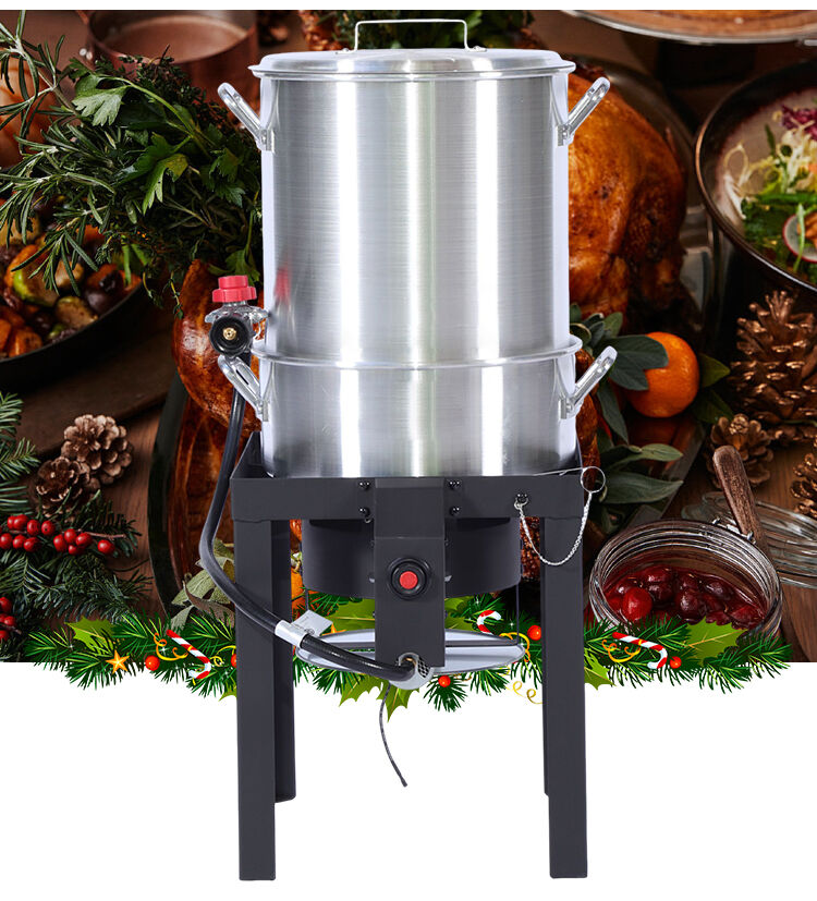 product outermust propane turkey fryer set aluminum outdoor burner pot for crawfish thanksgiving gatherings-4