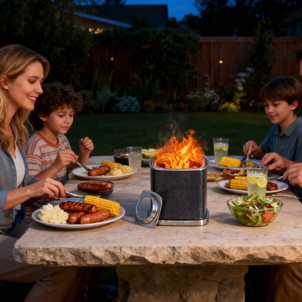 Robust Stainless Steel Tabletop Smokeless Fire Pit for Safe and Enjoyable Camping Trips manufacture