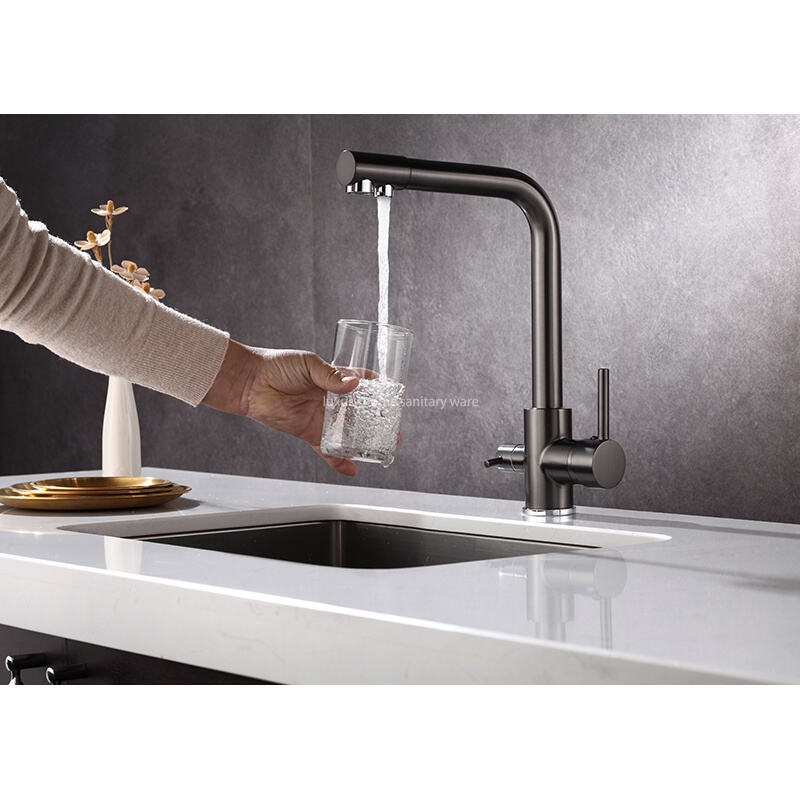 Modern Design Direct Drinking Water Kitchen Faucet Single Handle Ceramic Valve Pull-out Water Purification Faucet Single Hole details