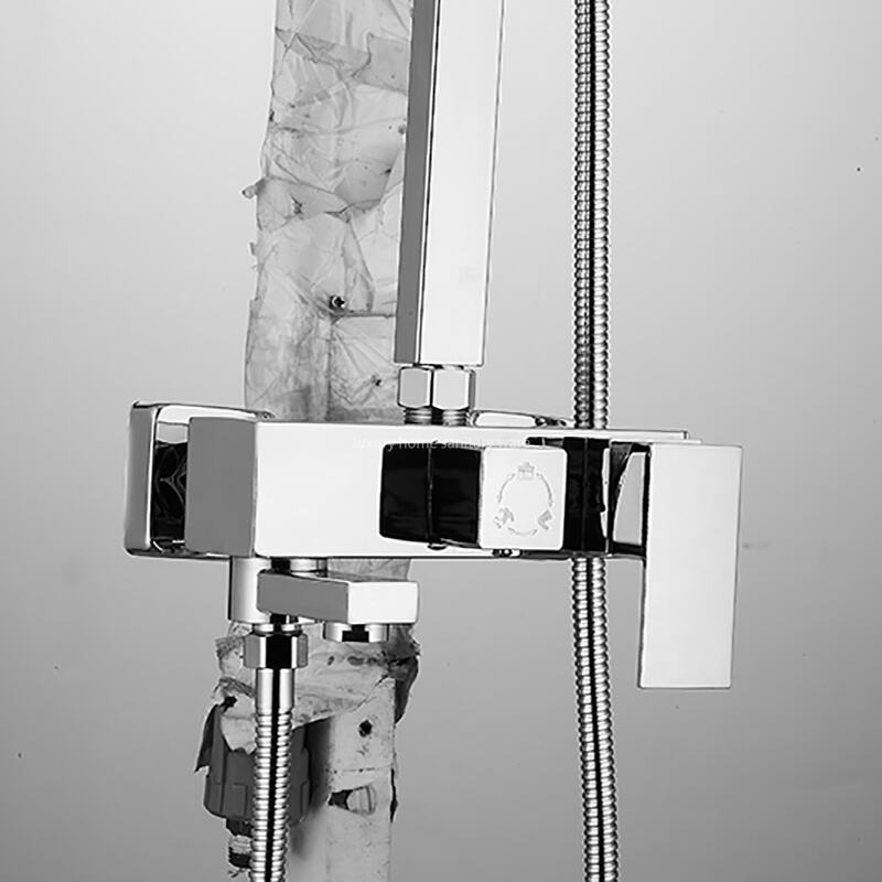 Hot-selling High-quality Electroplating Faucet Shower Set square Shower Head Set Bathroom Accessories Shower details