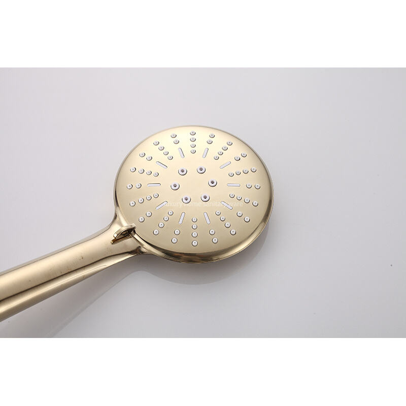 Modern Constant Temperature Shower Set Brass Hidden Shower Faucet Bathroom Brushed Gold Shower Faucet Set supplier
