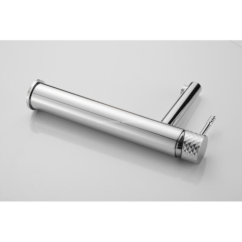 High Bathroom Sink Faucet with Single Hole and Single Handle for Washbasin-carved Handle-electroplated Faucet details