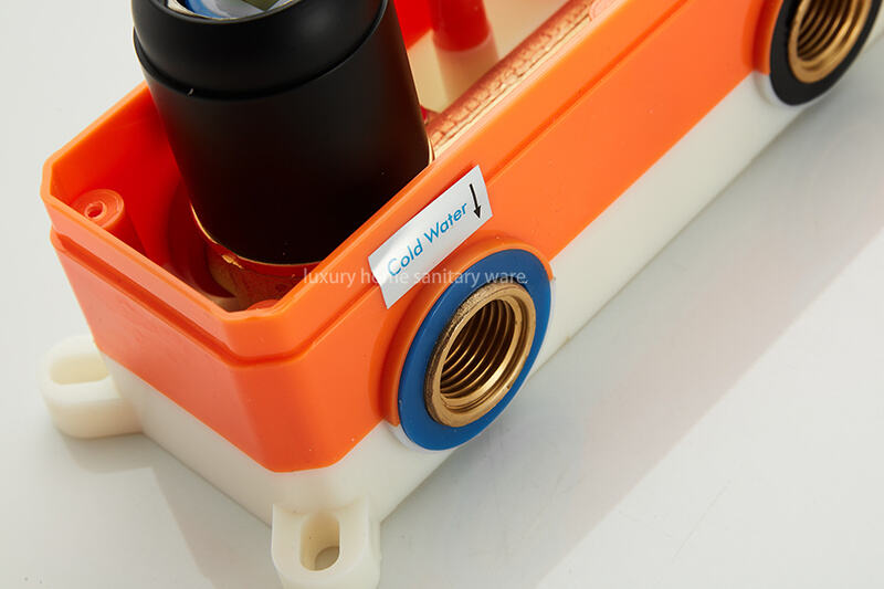 Factory Direct Black Shower Suit Wall-mounted High-pressure Shower Faucet Suit Household Concealed Bathroom Shower Faucet details