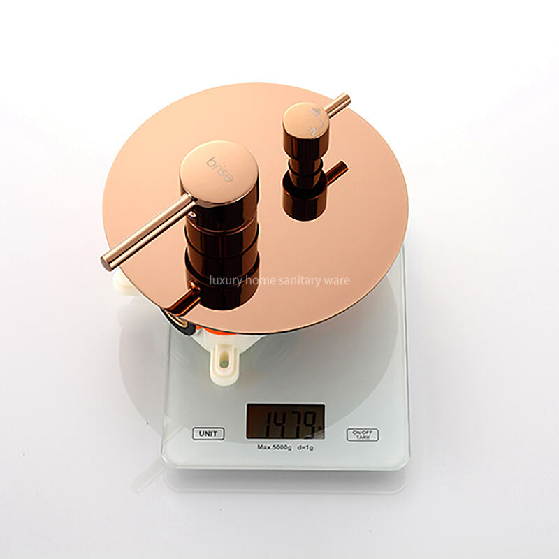 Best Selling Rose Gold Concealed Shower Set Modern Home Hotel Bathroom Shower Faucet with Hand Shower details