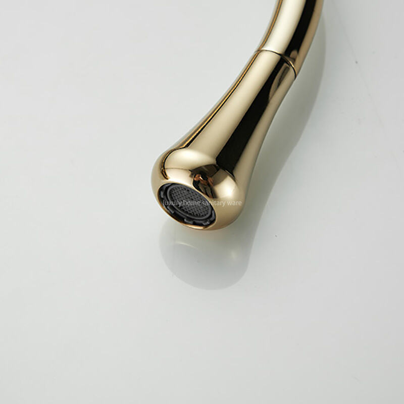 Deluxe Bathroom Floor-to-floor Dripping Zirconium Gold Faucet Floor-to-floor Faucet Base Basin Independent Bathtub Faucet manufacture